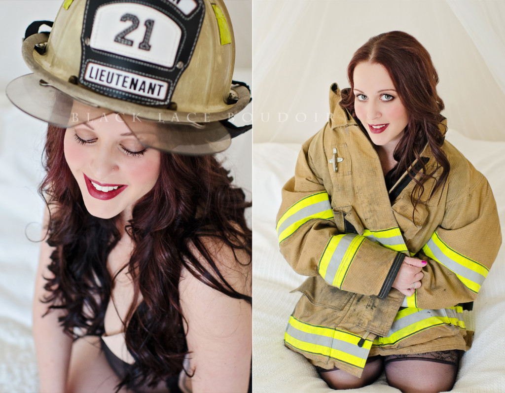 sexyfirefighter2, firefighter wife boudoir, firefighter boudoir, female firefighter boudoir, firefighter boudoir photography, firefighter pin up, Black Lace Boudoir, Fredericksburg, VA