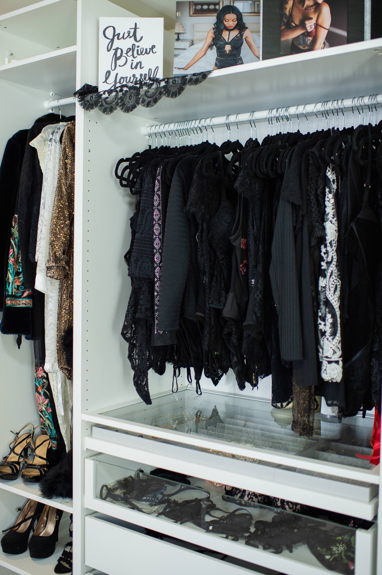 Black Lace Boudoir Studio Clothing and Lingerie.