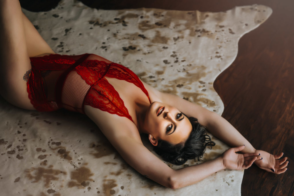 red lingerie boudoir photography washington dc
