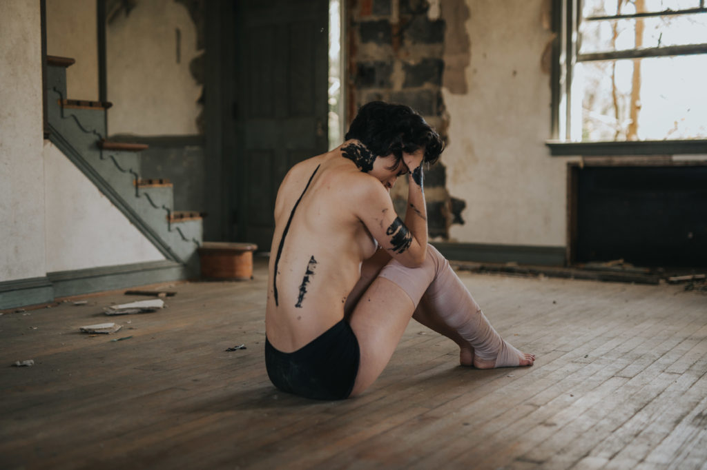 Domestic Abuse Survivor photo shoot in Abandoned house Richmond Virginia 