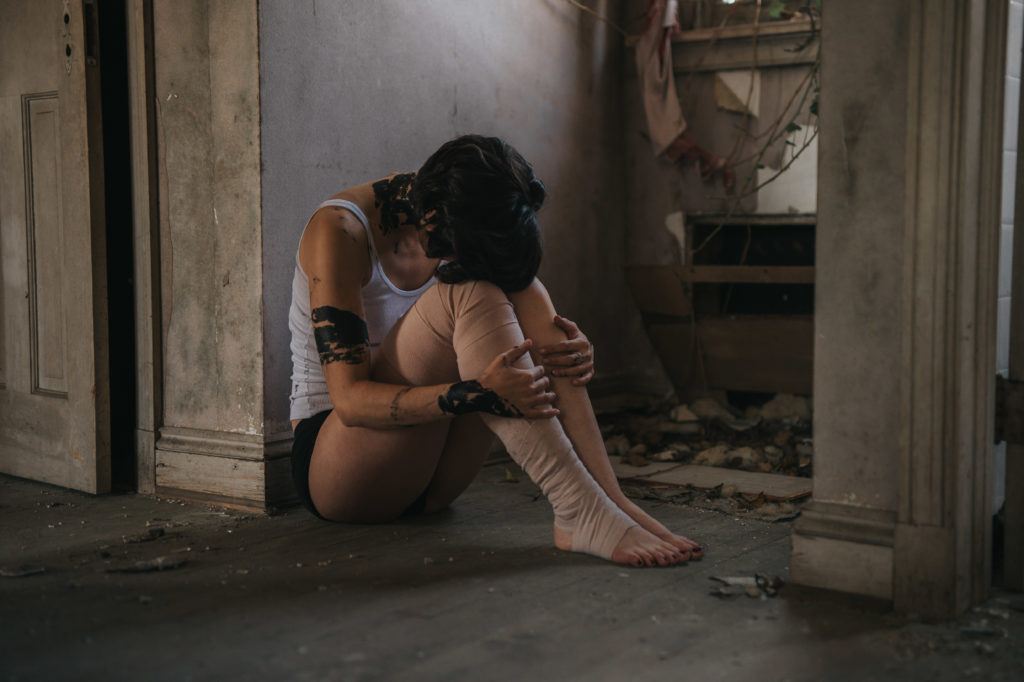 Domestic Abuse Survivor photo shoot in Abandoned house Richmond VA
