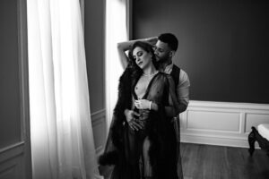 Interracial couple boudoir photoshoot near me - NOVA 