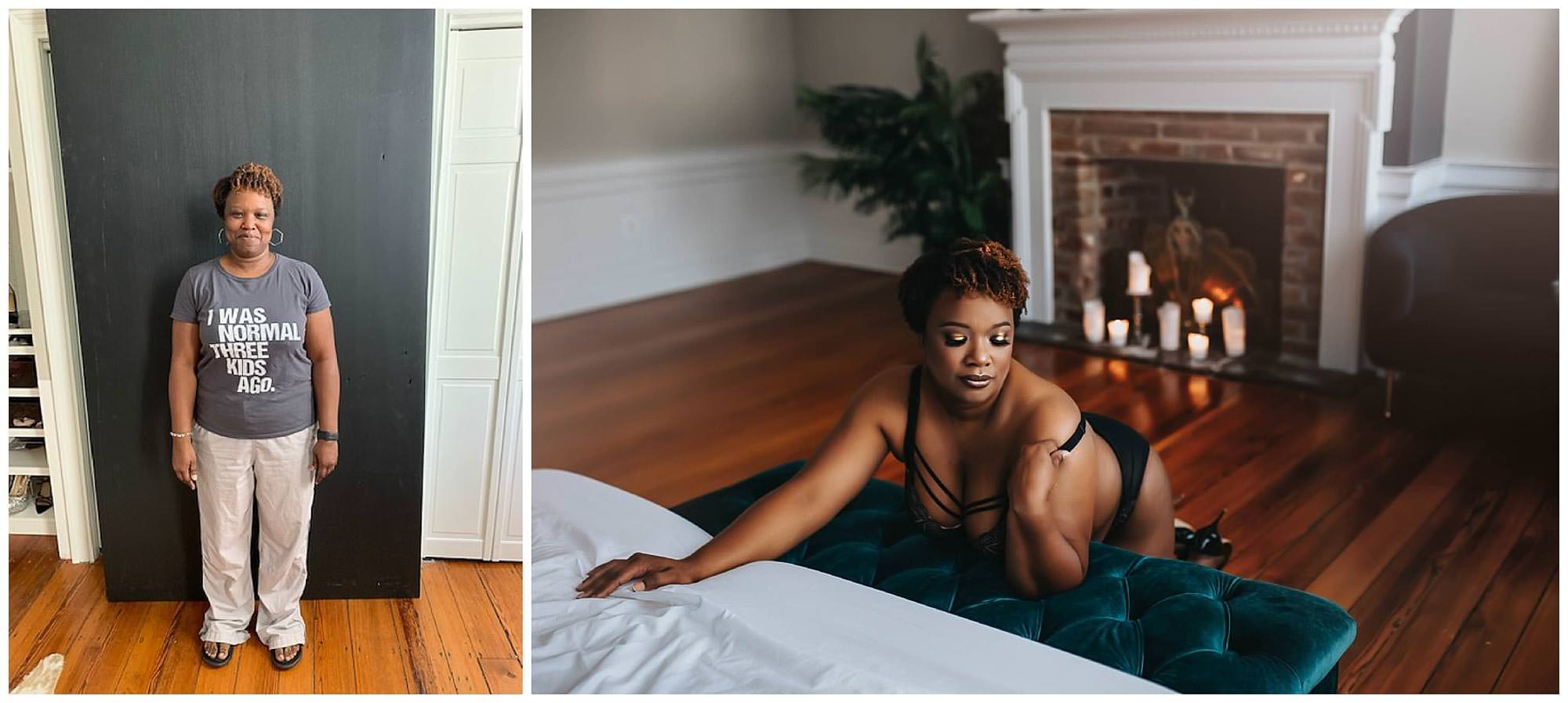Ebony boudoir photography, Black Lace Boudoir, Fredericksburg, VA
