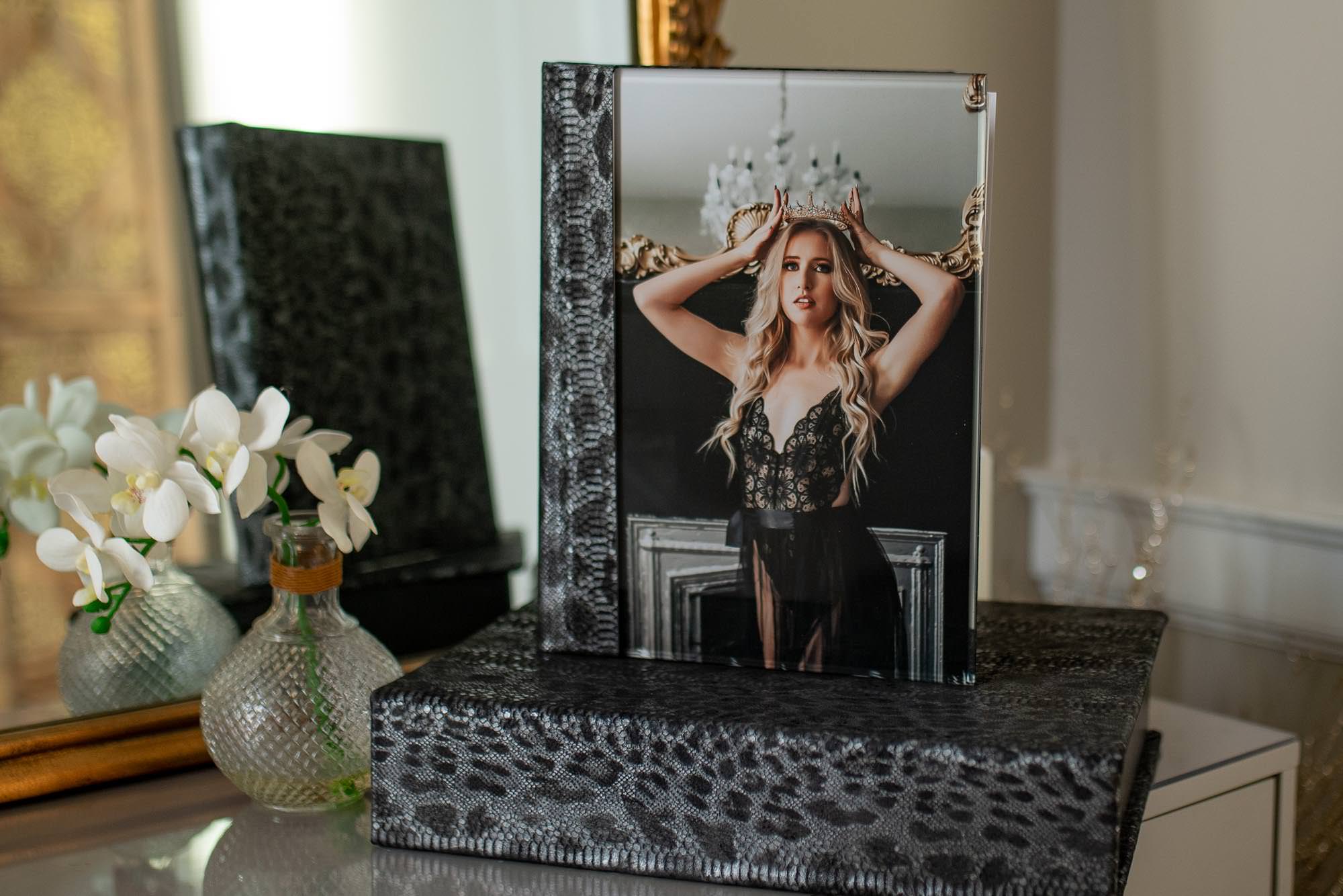 Boudoir products with professional album.